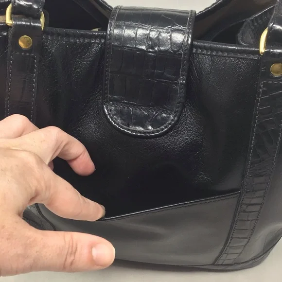 Vintage Black Brahmin Classic Tote - Picture 5 of 16